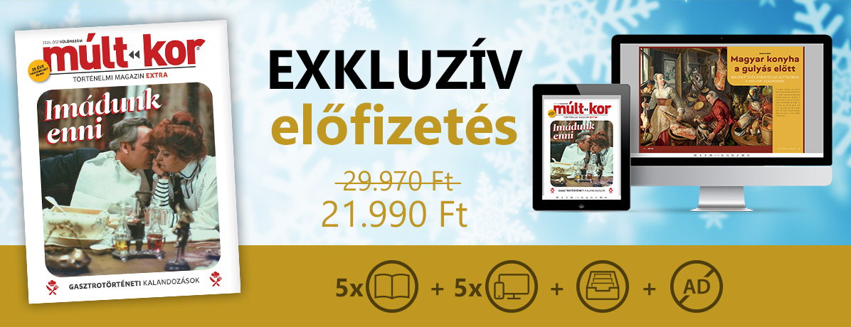 <p>A nyomtatott előfizetés 5 lapszámot (4 + őszi különszám) tartalmaz, illetve nem az aktuális, hanem a következő számmal indul! A Prémium digitális előfizetés tartalmazza az aktuális lapszámot, a következő 4 lapszámot, az őszi különszámot, valamint a teljes archívum korlátlan elérését egy éven át. Reklámmentes mult-kor.hu elérést 365 napon át (a reklámmentesség szolgáltatása kizárólag a megrendelői fiókhoz érvényesíthető, nem ajándékozható). Bankkártya mentésével történő fizetés esetén az előfizetés egy év elteltével automatikusan megújul.</p>
